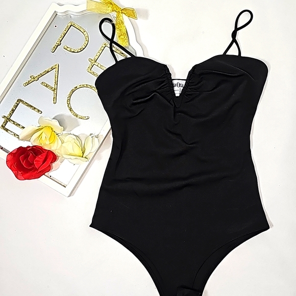 ワンピース Rita girls set up Black andmary Panache Swim Spirit Rita Plunge Swimsuit - Black | Panache